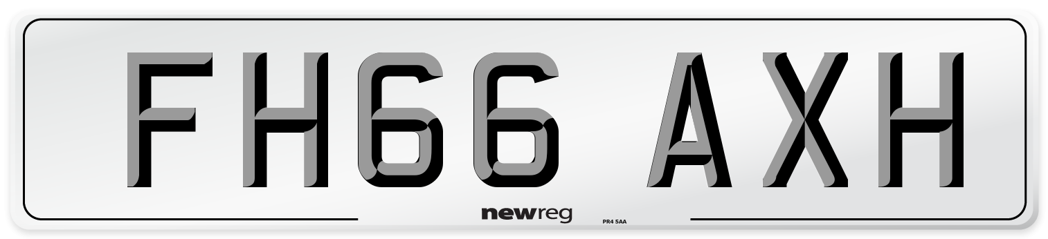 FH66 AXH Number Plate from New Reg